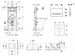 GEBERIT - Duofix Modul pro závěsné WC s tlačítkem Sigma50, alpská bílá + Duravit ME by Starck - WC a sedátko, Rimless, SoftClose 111.355.00.5 NM8