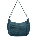 Trendy dámská textilní crossbody kabelka Coveri Iballa, modrá
