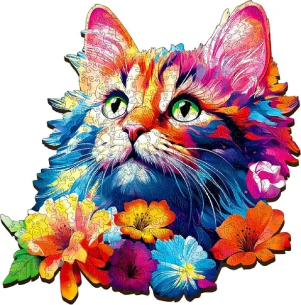 EscapeWelt Dřevěné puzzle Kočka