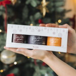 Bella Rose Dárkový set vánočních džemů Bella Rose, bílá barva, sklo