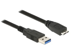 Delock USB-A - Micro-USB B černá / USB kabel / USB 3.2 Gen 1 / 5 Gbit/s / 2 m (85074)