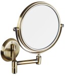 SAPHO - Kosmetické zrcátko závěsné, Ø 140, oboustranné, bronz XP012