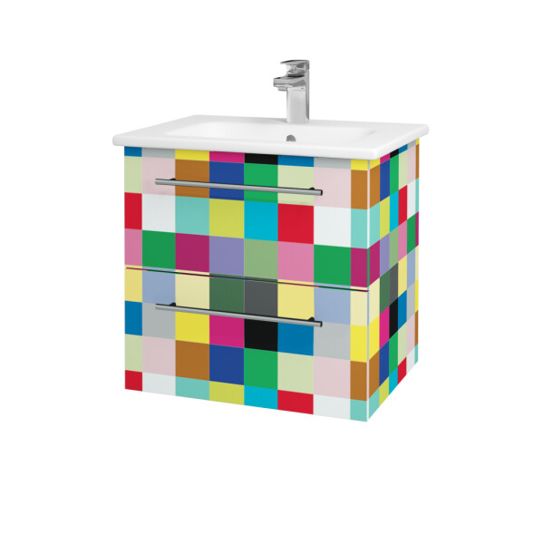 Dřevojas - Umyvadlová skříňka GIO SZZ2 60 - Individuální odstín dle RAL/NCS / Úchytka T02 / Individuální odstín dle RAL/NCS 82959B