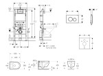 GEBERIT - Duofix Set předstěnové instalace, klozetu Oudee Vortex a sedátka softclose, tlačítko Delta20, alpská bílá SANI11CA3182