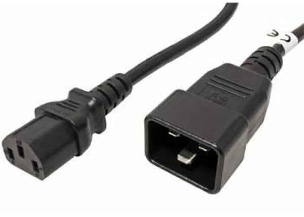 PremiumCord síťový propojovací kabel 230V - IEC 320 C13 - IEC 320 C20 - 1m černá / 230V / 10A (kpsb1)