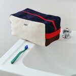 HAY Kosmetická taška Multi Wash Bag M Cream, modrá barva, krémová barva, textil