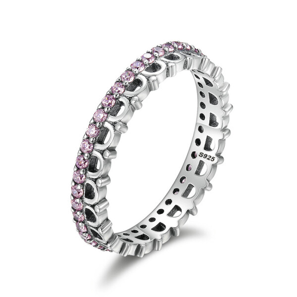 ELENYS Royal Fashion prsten Korunka Pink Velikost: 6 (EU: 51-53)