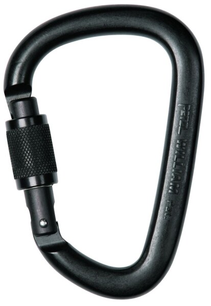 Karabina PETZL William screw-lock černá