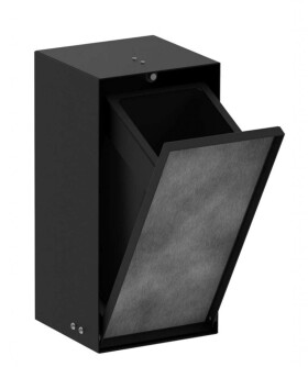 HANSGROHE - XtraStoris Rock Podomítkový odpadkový koš 2,5 l, matná černá 56063670