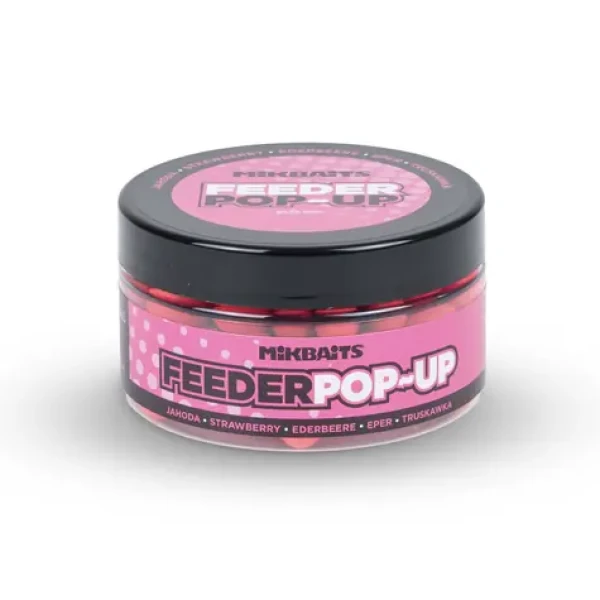 Mikbaits Pop-Up Feeder Jahoda / Plovoucí boilies / 8+12 mm / 100 ml (MF0032)
