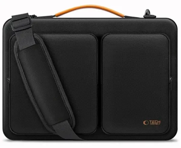 Tech-Protect Defender Bag 13-14" černá/oranžová / Brašna pro notebook