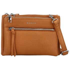 Trendy dámská koženková crossbody kabelka MaxFly Silverio, hnědá