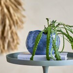 Modrý kameninový květináč Bloomingville Pennie 16,5 x 13 cm