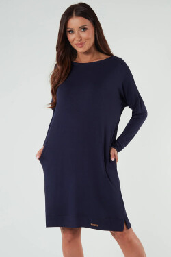 Italská móda Akord tunika dlouhá barva: tmavě modrá 2XL