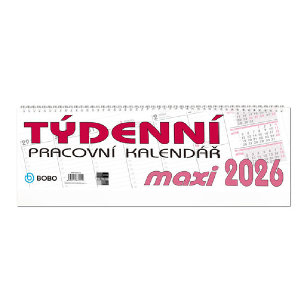 Stolní kalendář 2026 pracovní MAXI