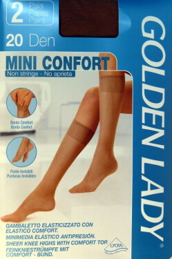 Dámské podkolenky |Golden Lady| Mini Confort 20 den A`2 meloun/odd.béžová 3/4-M/L