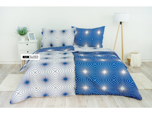 Stanex Ložní povlečení krepové Úsvit modrý (LS205) ROZMĚR: 140x200 cm + polštář (90x70 cm)