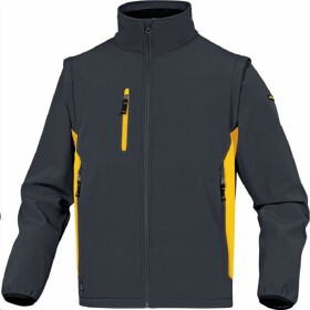 D-MACH DELTA PLUS MYSEN2F BUNDA “SOFTSHELL” 96% 4% ELASTAN ODEPÍNACÍ RUKÁVY šedá-žlutá