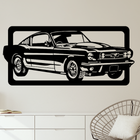 Samolepka Ford Mustang Barva: černá, Velikost: 60 x 26 cm