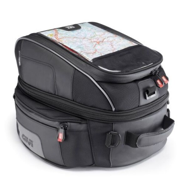 Xs306 tankruksak Givi \"Tanklock\" s objímkou na nádrž, černý, objem 25 l.