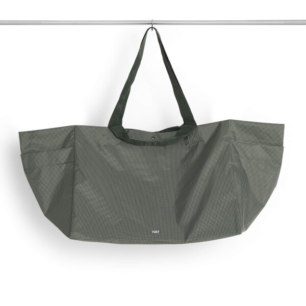 HAY Taška Grid Weekend Bag L Dark Green, zelená barva