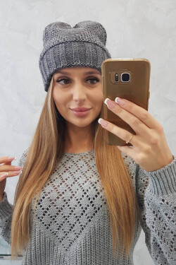 Dámská čepice Danuta K331 tmavě šedá UNI