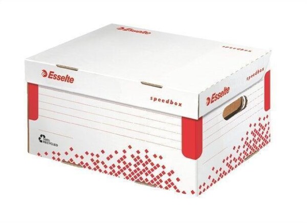 Archivační kontejner s víkem ESSELTE Speedbox, vel. S, bílá