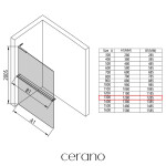 CERANO - Sprchová zástěna Walk-in Onyx L-levá vzpěra - 10 mm + polička/držák na ručníky - chrom, grafitové sklo - 130x200 CER-8050BD74690