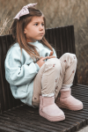 Dívčí Sněhové Teple Boty S Kožešinou S Ušima Růžový Betty 24