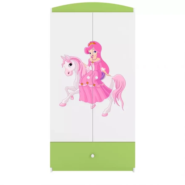 Skříň Babydreams zelená - Princezna 1
