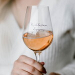 Bella Rose Sklenice na víno Nechlastám, degustuji + vánoční krabička, čirá barva, sklo, 350 ml