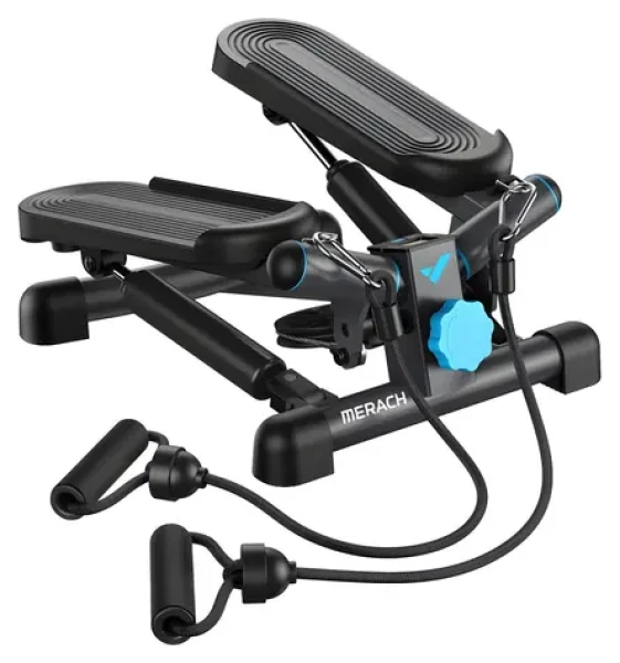 MERACH MR-2354B2 černá / Stepper 2v1 / odporové gumy / nosnost 150 kg / LCD displej (MR-2354B2-EU)