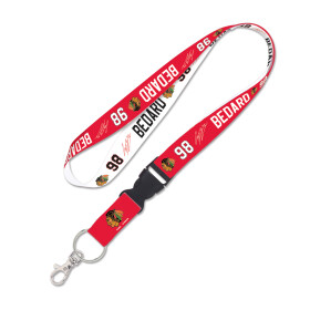 Wincraft Klíčenka Connor Bedard Chicago Blackhawks NHL Lanyard buckle 1