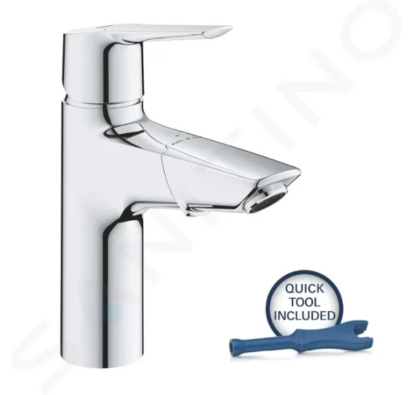 GROHE - QuickFix Start Umyvadlová baterie s výsuvnou koncovkou a výpustí Push-Open, chrom 24205003