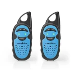 Nedis Walkie-Talkie Set modrá / 2x vysílačka / 2 sluchátka / 3 kanály / Až 3 km / PTT / Až 3 hodiny (WLTK0300BU)