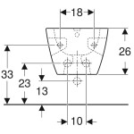 GEBERIT - Selnova Square Závěsný bidet, 540x350 mm, bílá 501.547.01.1