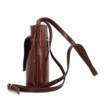 Luxusní dámská kožená crossbody kabelka Sweara, hnědá