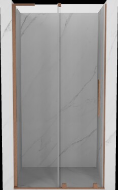 MEXEN/S - Velar L posuvné sprchové dveře 90, transparent, měď kartáčovaná 871-090-003-01-65