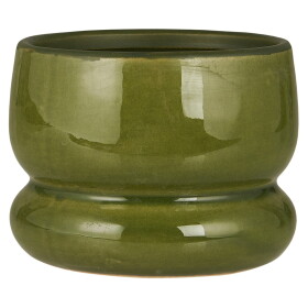 Ib Laursen Keramický obal na květiny Firenze Green Ø 10 cm, zelená barva, keramika
