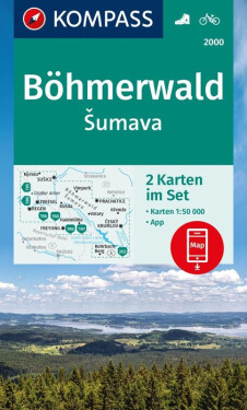 Šumava 1:50 000 / sada 2 turistických map KOMPASS 2000