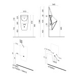 GSI - COUNITY urinál se zakrytým přívodem vody s otvory pro víko, Rimless, 31x65cm, bílá ExtraGlaze 909811