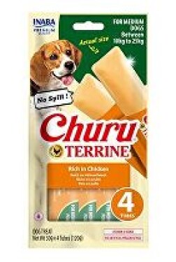 Churu Dog Terrine kuřecí plemena M 4x15g