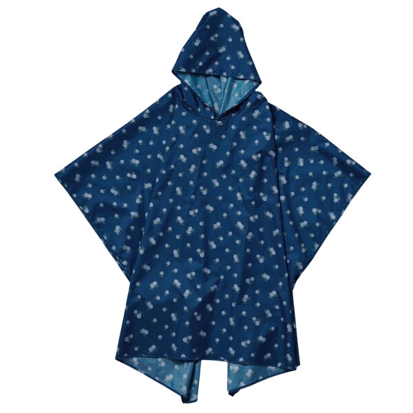 Rifle Paper Co. Pončo do deště Ditsy Hydrangea, modrá barva, textil