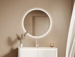 Zrcadlo se senzorem SAT Cool 80x80 cm bílá SATZCO80 SATZCO80