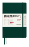 Týdenní plánovač & Zápisník Forest Green, tečkovaný Medium A5 2027, anglicky