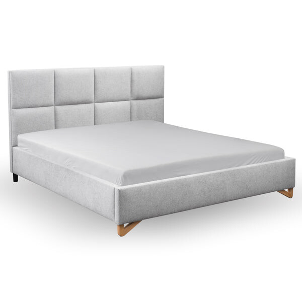 Čalouněná postel Avesta 160x200, šedá, včetně matrace