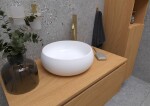 Umyvadlo na desku SAT Feel 36x36 cm matné bez přepadu SATUMFEEL3636M SATUMFEEL3636M