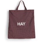 HAY Taška Grid Bag XL Burgundy, červená barva, textil