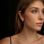 Stříbrné náušnice Laura 0,5 ct MOISSANITE + CERTIFIKÁT, Stříbrná certifikát GRA, hadřík na čištění stříbra, dárková krabička