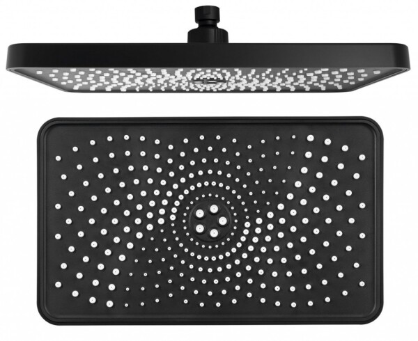 SAPHO - Hlavová sprcha, 300x180, silikon trysky, ABS/černá mat SK851B